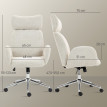 Fauteuil Ambrecourt Ergonomique Confort Bouclette Gris Clair