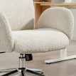 Fauteuil Ambrecourt Ergonomique Confort Bouclette Gris Clair