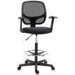 Fauteuil Casimir Bureau Ergonomique Assise Haute Réglable Maille Noir