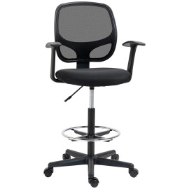 Fauteuil Casimir Bureau Ergonomique Assise Haute Réglable Maille Noir