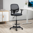 Fauteuil Casimir Bureau Ergonomique Assise Haute Réglable Maille Noir