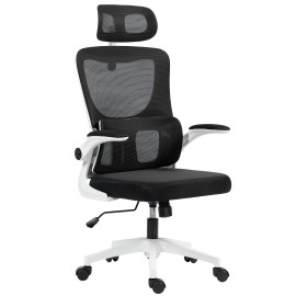 Fauteuil Zorlesco Ergonomique Réglable Appui-Tête Support Lombaire Noir