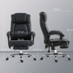 Fauteuil Noireval Massage Chauffant Inclinable Repose-Pieds Noir Ergonomique