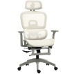 Fauteuil de bureau Erbanno ergonomique confortable inclinable accoudoirs 3D soutien lombaire maille respirante écru