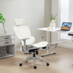 Fauteuil de bureau Erbanno ergonomique confortable inclinable accoudoirs 3D soutien lombaire maille respirante écru