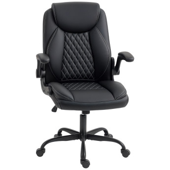 Fauteuil Rainier Manager Ergonomique Confort Premium Noir Capitonné