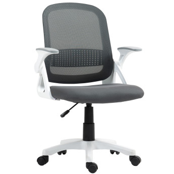 Chaise Plumford Ergonomique Pivotante Accoudoirs Relevables Maille Gris Bureau