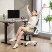 Chaise Plumford Ergonomique Pivotante Accoudoirs Relevables Maille Gris Bureau