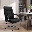 Fauteuil Glendower Bureau Ergonomique Réglable Pivotant Tissu Noir
