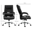 Fauteuil Glendower Bureau Ergonomique Réglable Pivotant Tissu Noir