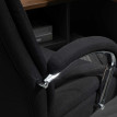 Fauteuil Glendower Bureau Ergonomique Réglable Pivotant Tissu Noir