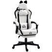 Chaise Gaming Borgosesia Design Oreilles Chat Noir Blanc Confort Inclinable