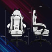 Chaise Gaming Borgosesia Design Oreilles Chat Noir Blanc Confort Inclinable