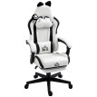 Chaise Gaming Borgosesia Design Oreilles Chat Noir Blanc Confort Inclinable