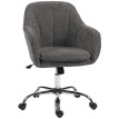 Chaise Bureau Draven Design Ergonomique Confortable Gris Bouclette Flanelle