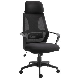Chaise Bureau Uvecourt Ergonomique Confortable Noir Réglable Respirante