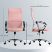Fauteuil Pampinea Ergonomique Design Confortable Rose Bureau Gaming Manager