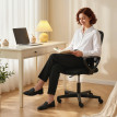 Chaise Tealby Ergonomique Assis-Debout Réglable Tissu Maille Noir Bureau Dessin
