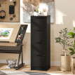 Caisson Bureau Lerbach 4 Tiroirs Verrouillables Dossiers Suspendus Noir