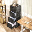 Caisson Bureau Lerbach 4 Tiroirs Verrouillables Dossiers Suspendus Noir