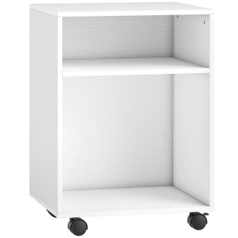 Support Imprimante Berthold Mobile Élégant Rangement Blanc Bureau Compact