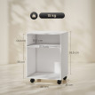 Support Imprimante Berthold Mobile Élégant Rangement Blanc Bureau Compact
