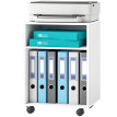 Support Imprimante Berthold Mobile Élégant Rangement Blanc Bureau Compact