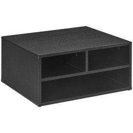 Organiseur Bureau Acquachiara Rangement Élégant Aspect Bois Noir Compact