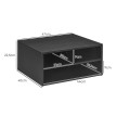Organiseur Bureau Acquachiara Rangement Élégant Aspect Bois Noir Compact