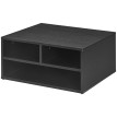 Organiseur Bureau Acquachiara Rangement Élégant Aspect Bois Noir Compact