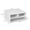 Organiseur Bureau Forua Rangement Élégant 3 Compartiments Aspect Bois Blanc