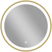 Miroir Honorio Éclairage LED Rond Luxe Doré Réglable 40 cm Salle de Bain