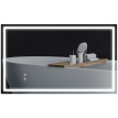 Miroir Peregrin LED Tactile Antibué Éclairage Réglable 100x60 cm Noir