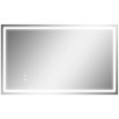 Miroir Peregrin LED Tactile Antibué Éclairage Réglable 100x60 cm Noir