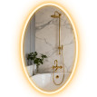 Miroir Notker LED Ovale Anti-Buée Éclairage Réglable 50x80 cm Transparent