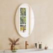 Miroir Notker LED Ovale Anti-Buée Éclairage Réglable 50x80 cm Transparent