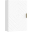 Armoire Murale Lodovico Salle de Bain Rangement Élégant Blanc Doré MDF 40x15x60 cm