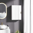 Armoire Murale Lodovico Salle de Bain Rangement Élégant Blanc Doré MDF 40x15x60 cm