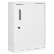 Armoire Pharmacie Velez Sécurisée Verrouillable 2 Étagères Blanc Acier Design