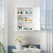 Armoire Pharmacie Velez Sécurisée Verrouillable 2 Étagères Blanc Acier Design