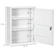 Armoire Pharmacie Velez Sécurisée Verrouillable 2 Étagères Blanc Acier Design