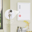 Armoire Pharmacie Velez Sécurisée Verrouillable 2 Étagères Blanc Acier Design