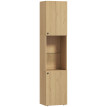 Colonne salle de bain Ourvecourt rangement élégant optimisé chêne clair 182 cm