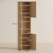 Colonne salle de bain Ourvecourt rangement élégant optimisé chêne clair 182 cm