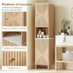 Colonne Salle de Bain Galeazzo Design Élégant Bois Chêne Rangement Optimisé 168 cm
