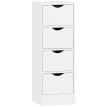 Meuble Salle de Bain Alix 4 Tiroirs Rangement Chic Blanc Sécurisé Compact