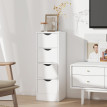 Meuble Salle de Bain Alix 4 Tiroirs Rangement Chic Blanc Sécurisé Compact
