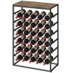 Etagère à Vin Dolcevita Style Industriel Marron Noir 30 Bouteilles 6 Niveaux
