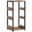 Casier Fauvermont Range-Bouteilles 6 Industrielle Brun Rustique Noir Compact