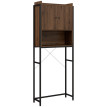 Meuble WC Mollia Industriel Design Rangement Noir Bois Noyer 172 cm